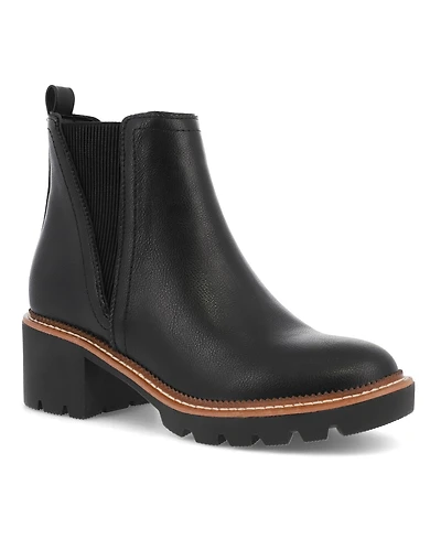 Mia Women's Paula Chelsea Stacked Heel Booties