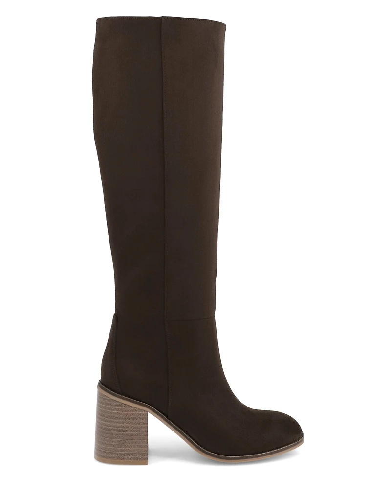 Mia Women's Sabrena Stacked Heel Side Zip Tall Boots