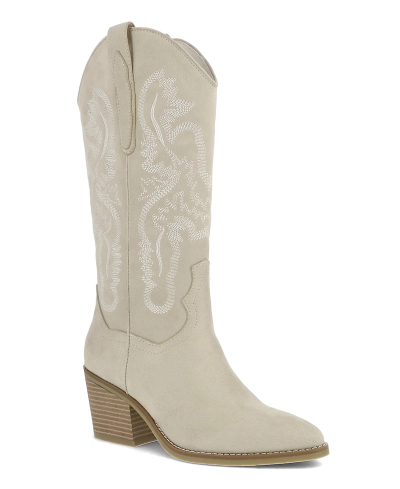 Mia Women's Crosley Pointed Toe Western Mid-Shaft Boots