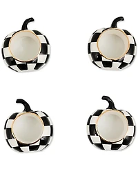 MacKenzie-Childs Courtly Check Pumpkin Napkin Rings, Set of 4