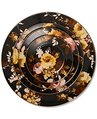 MacKenzie-Childs Wild Rose Brown Salad Plate