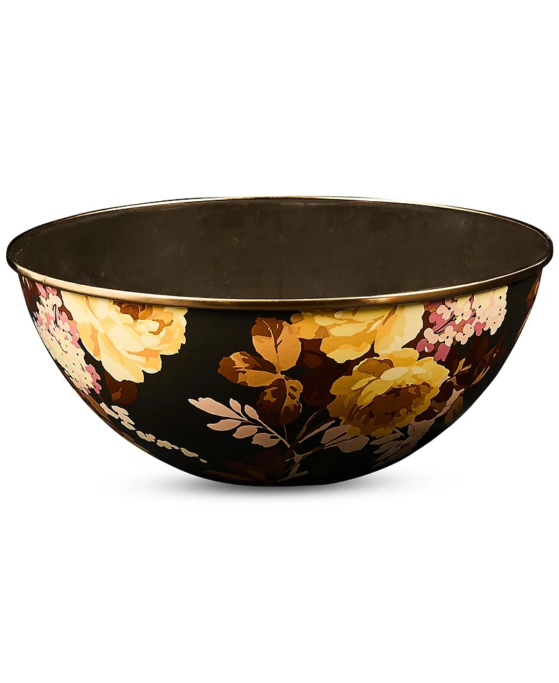 MacKenzie-Childs Wild Rose Brown Large Everyday Bowl, 128-oz.