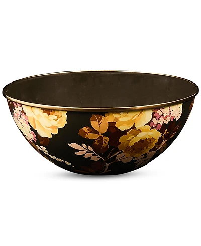 MacKenzie-Childs Wild Rose Brown Large Everyday Bowl, 128-oz.