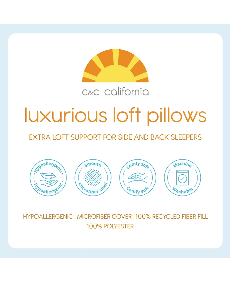 C&C California 2-Pack Pillow Set, Standard