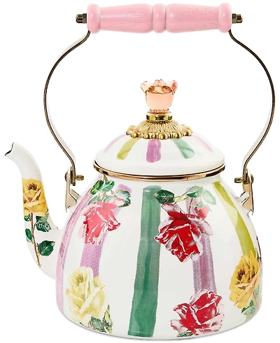 MacKenzie-Childs Garden Gala Enameled Steel 2-Quart Tea Kettle