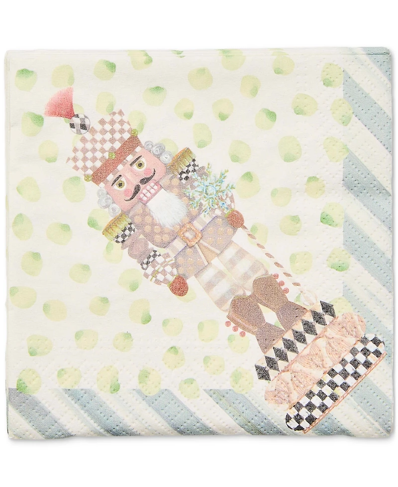 MacKenzie-Childs Nutcracker Cocktail Paper Napkins, Set of 20