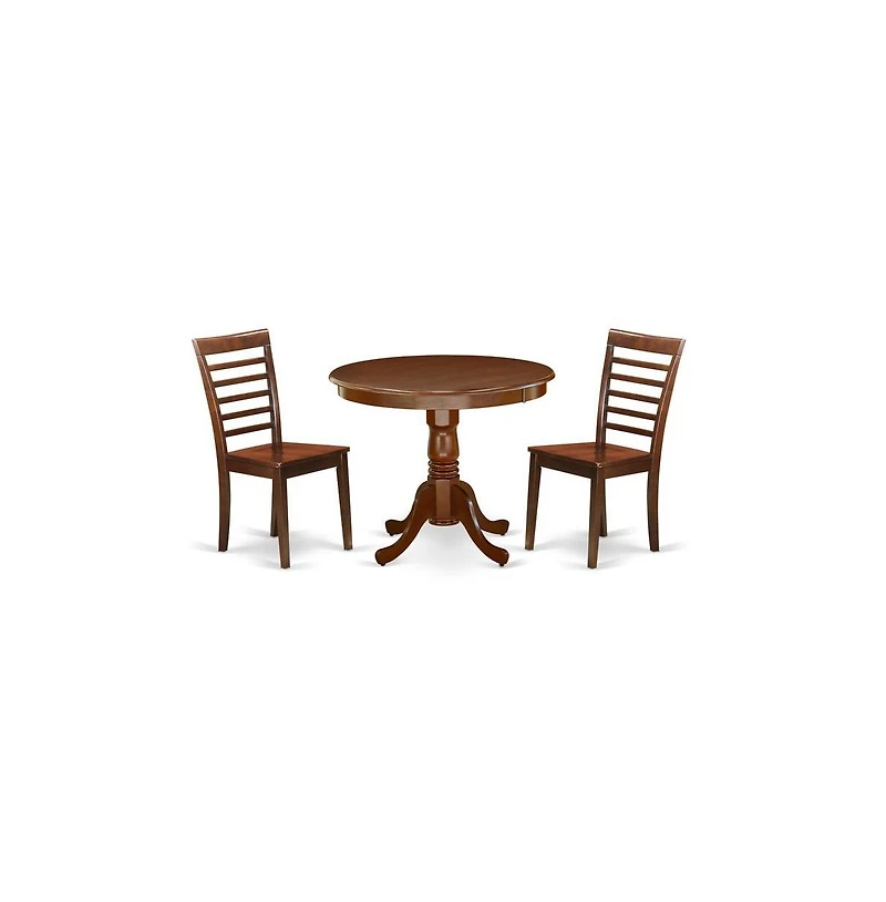 East West Furniture Dining Room Set Mahogany