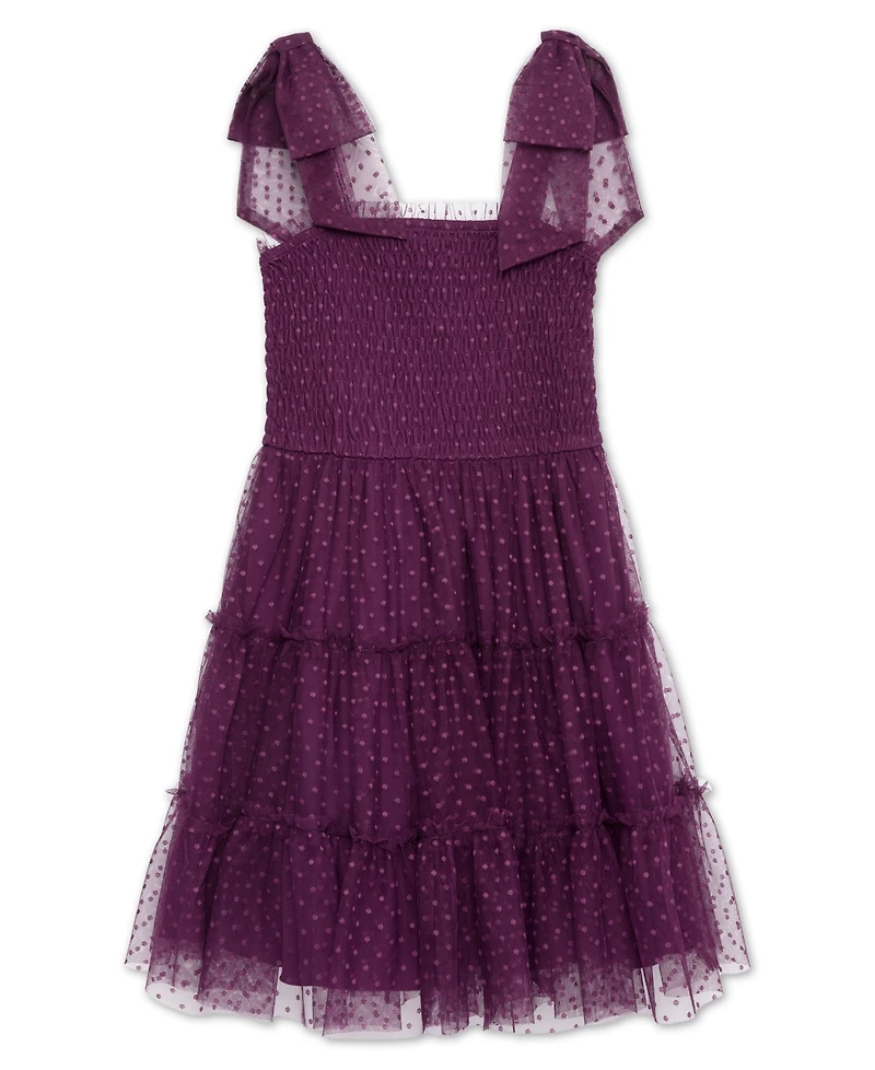 Speechless Big Girls Knee Length Smocking Bodice Dress