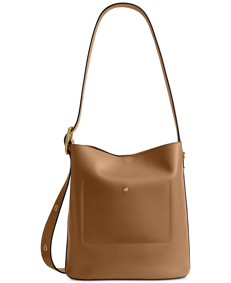 Coach Bleecker Medium Leather Bucket Bag