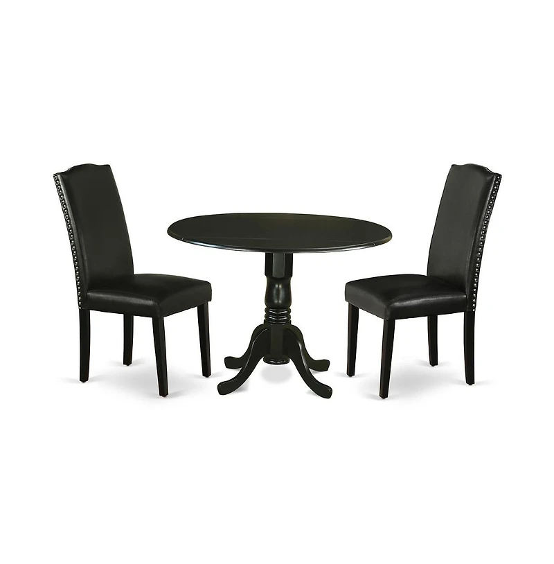 East West Furniture Dining Room Set Black