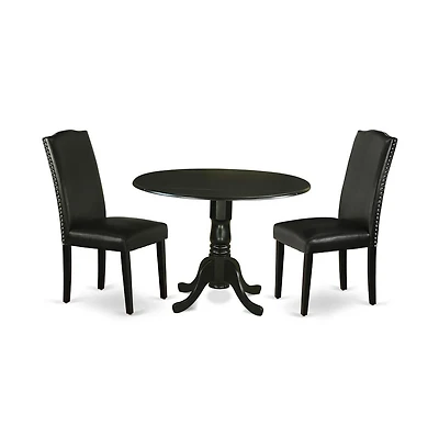 East West Furniture Dining Room Set Black
