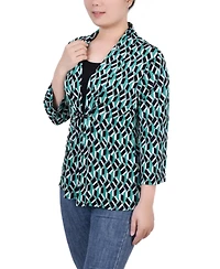 Ny Collection Petite 3/4 Sleeve Two-Fer Top
