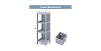 Slickblue Modern Farmhouse Bathroom Floor Cabinet with 2 Drawers and Shelf in Wood Finish