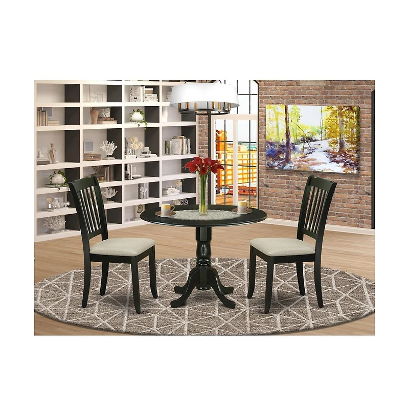 East West Furniture Dining Room Set Black