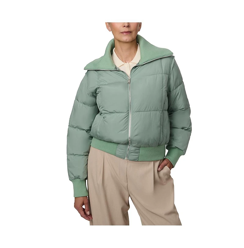Bernardo Women's Bomber with Rib Knit Trim