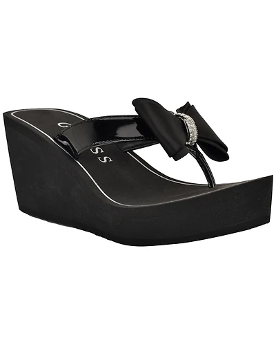 Guess Women's Stazie Embellished High Wedge Eva Sandals