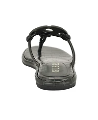 Guess Women's Saime Embellished G Cutout Flat Thong Sandals