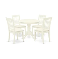 East West Furniture Dining Room Set Linen White
