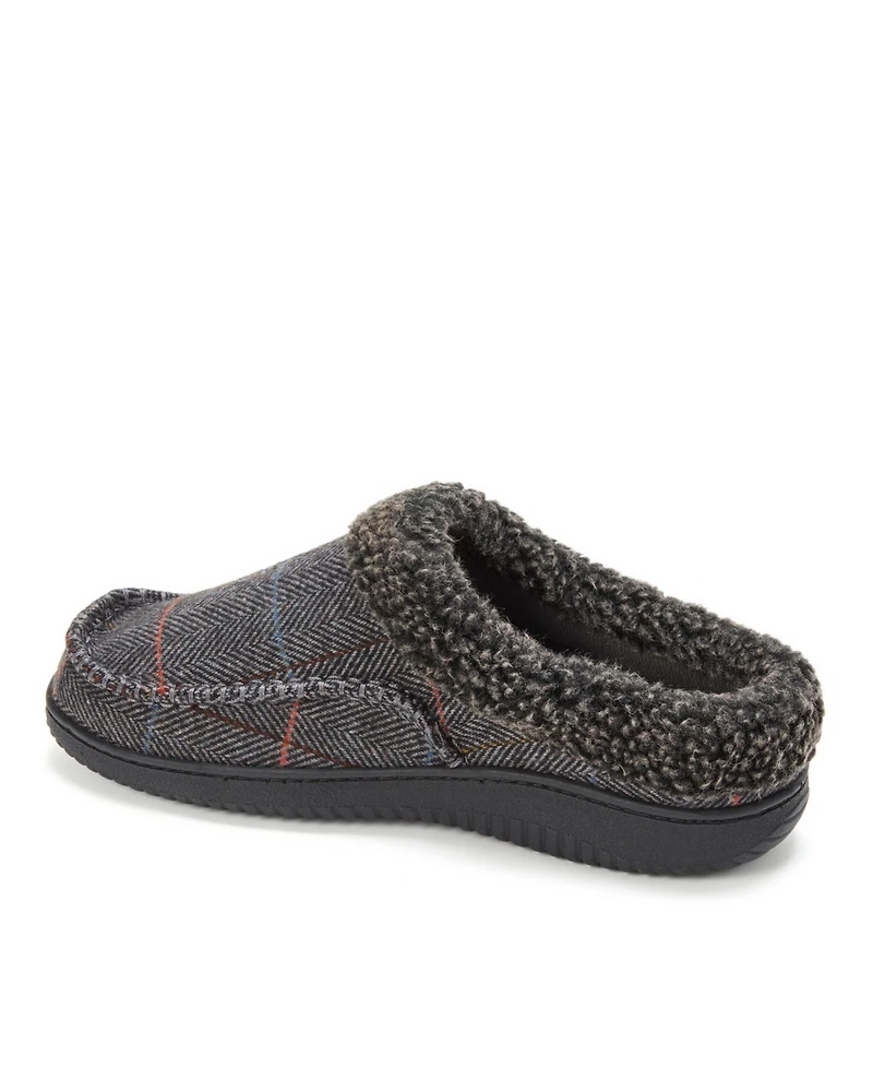 Dearfoams Men's Marshall Microsuede Moccasin Toe Clog House Shoe Slipper