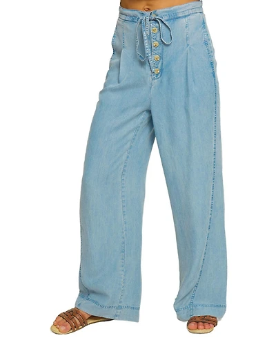 Central Park West Women's Mid Rise Wide Leg Pant