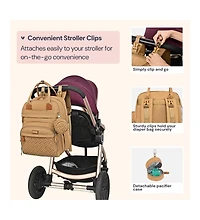 BabbleRoo Toddler Diaper Bag Backpack Stylish 26L Hands Free with Changing Pad, Stroller Straps & Water-Resistant, Safari, Large