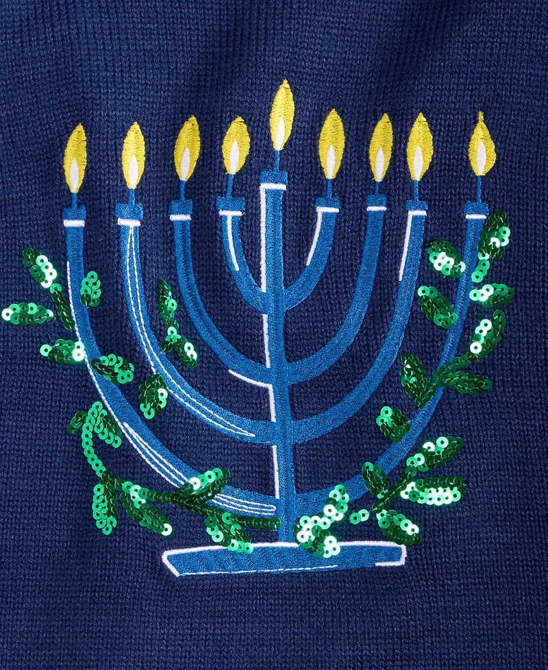 Holiday Lane Women's Menorah Graphic Sweater