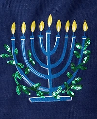 Holiday Lane Women's Menorah Graphic Sweater