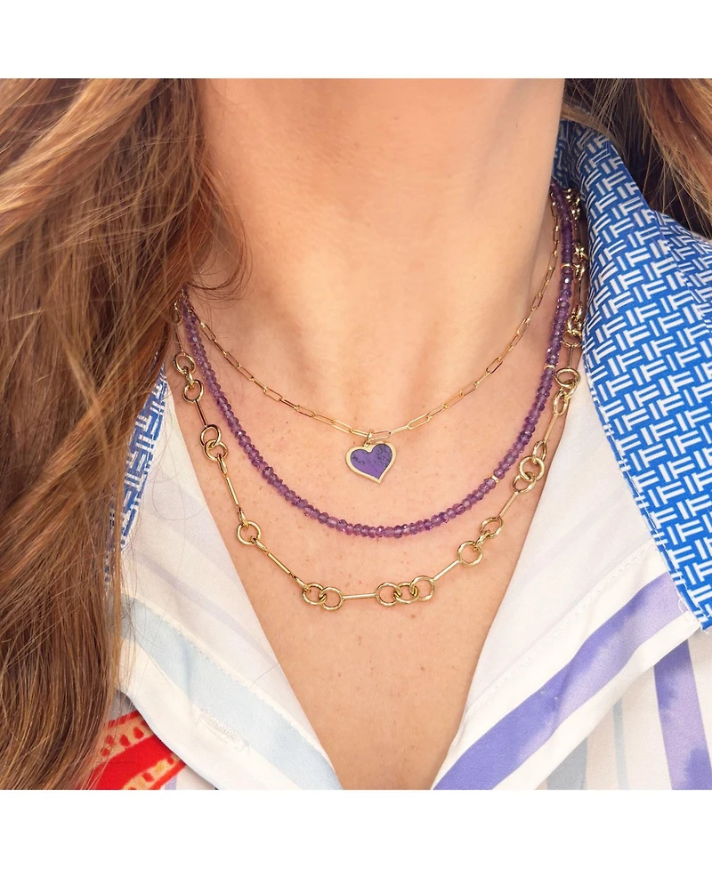 The Lovery Interlocked Circle Chain Necklace 14K Gold