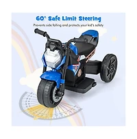 Akiudex 6V Kids Ride-On Motorcycle with Convertible 2 or 3-Wheel Design and Music