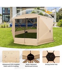 Akiudex 11.5 x 11.5 ft pop-up screen house tent with portable carrying bag