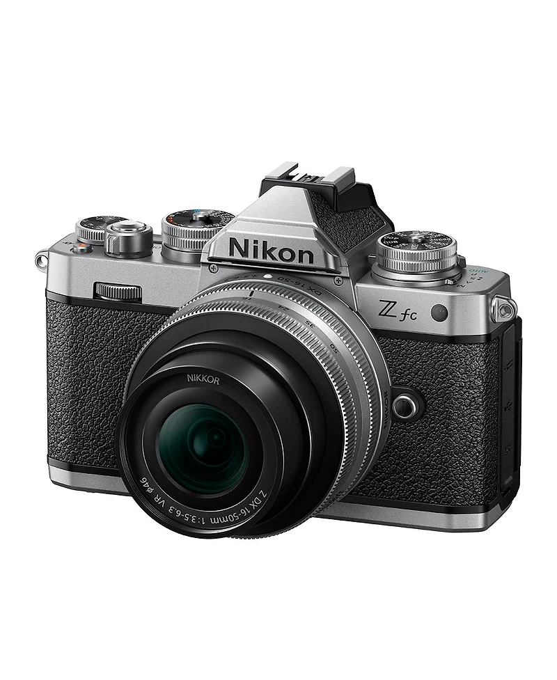 Nikon Z fc Dx-Format Mirrorless Camera with 16-50mm f/3.5-6.3 Lens, Silver and 50-250mm f/4.5-6.3 Lens, Bundle with 64GB Memory Card, Bag, 62mm and 46