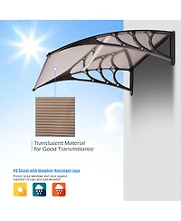 Costway 40''x 40'' Window Awning Door Canopy Outdoor Front Door