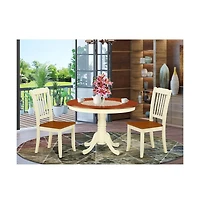 East West Furniture Dining Room Set Buttermilk & Cherry