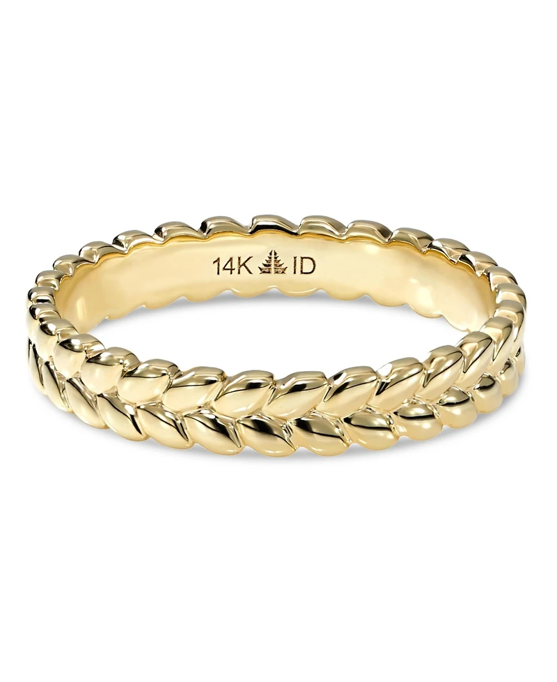 Devata Wheat Ring 14K Gold, 8, approx. 3.0 grams