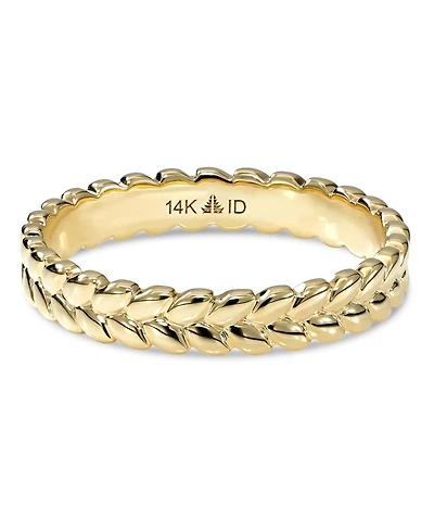 Devata Wheat Ring 14K Gold, 8, approx. 3.0 grams