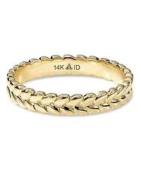 Devata Wheat Ring 14K Gold, 8, approx. 3.0 grams