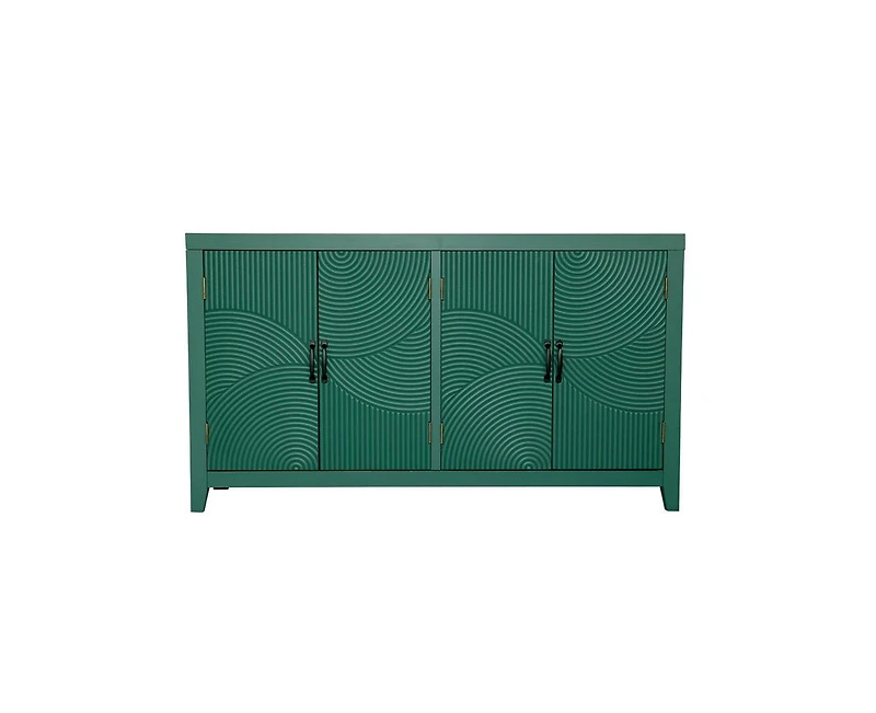 Casainc 59" Green Accent Storage Cabinet with 4 Doors