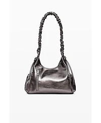 Desigual Women's Metallic medium 3D logo bag with ruched handle