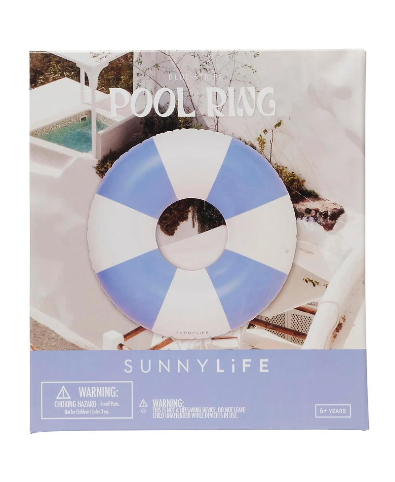 Sunnylife Tube Pool Ring: Blue Stripe