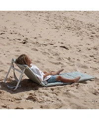 Sunnylife Reclining Beach Chair: The Vacay Olive Stripe