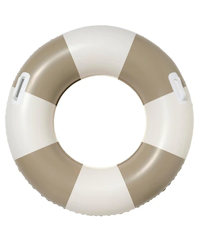 Slim Tube Pool Ring: Rustico Driftwood Stripe