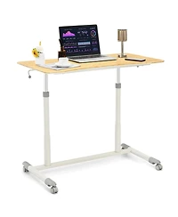 Mecale Height Adjustable Computer Desk Sit to Stand Rolling Notebook Table
