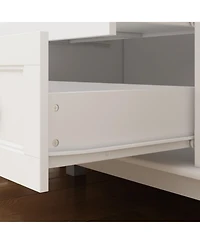 Homsee Modern Nordic style minimalist 4-door 2-drawer armoire, white wardrobe, bedroom closet