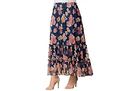 Kiyonna Plus Isla Tiered Mesh Maxi Skirt