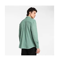 Campus Sutra Men's Sea Green Hollow Knit Oversized Shirt
