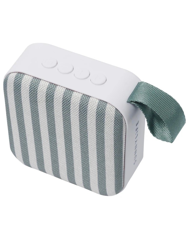 Sunnylife Portable Travel Speaker: Vacay Olive Stripe