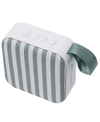 Sunnylife Portable Travel Speaker: Vacay Olive Stripe