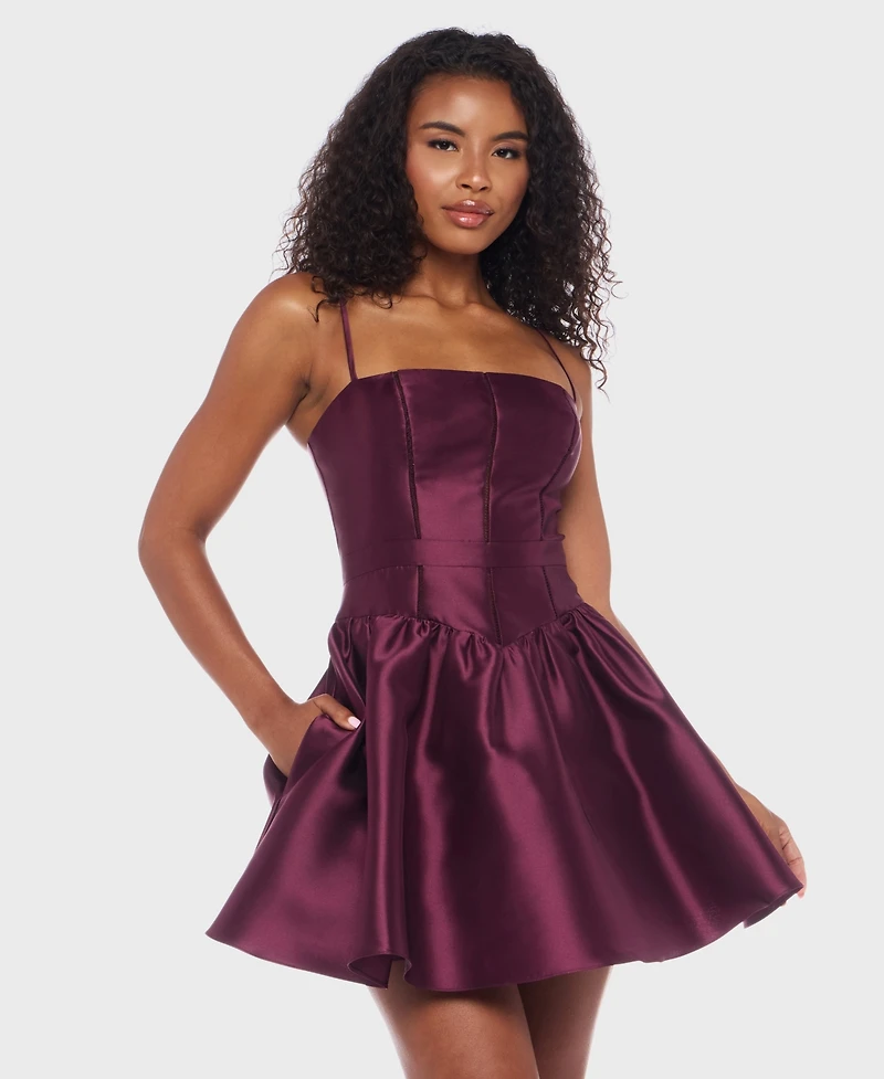 Alex & Sophia Juniors' Sleeveless Short Dress