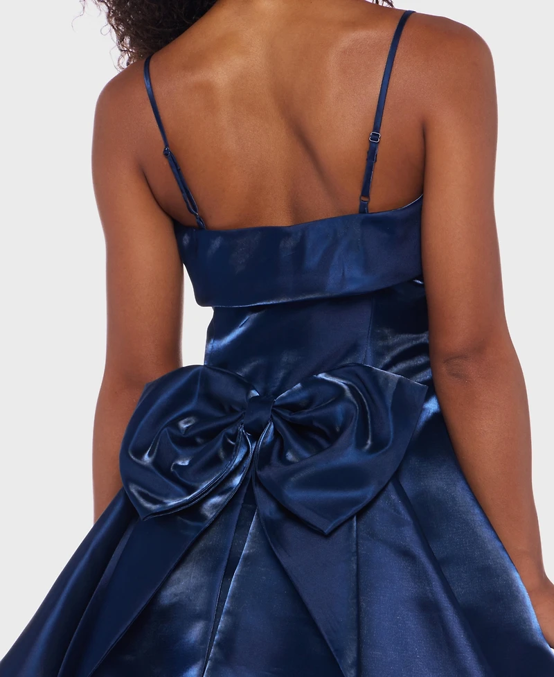 Alex & Sophia Juniors' Square Neck Short Dress