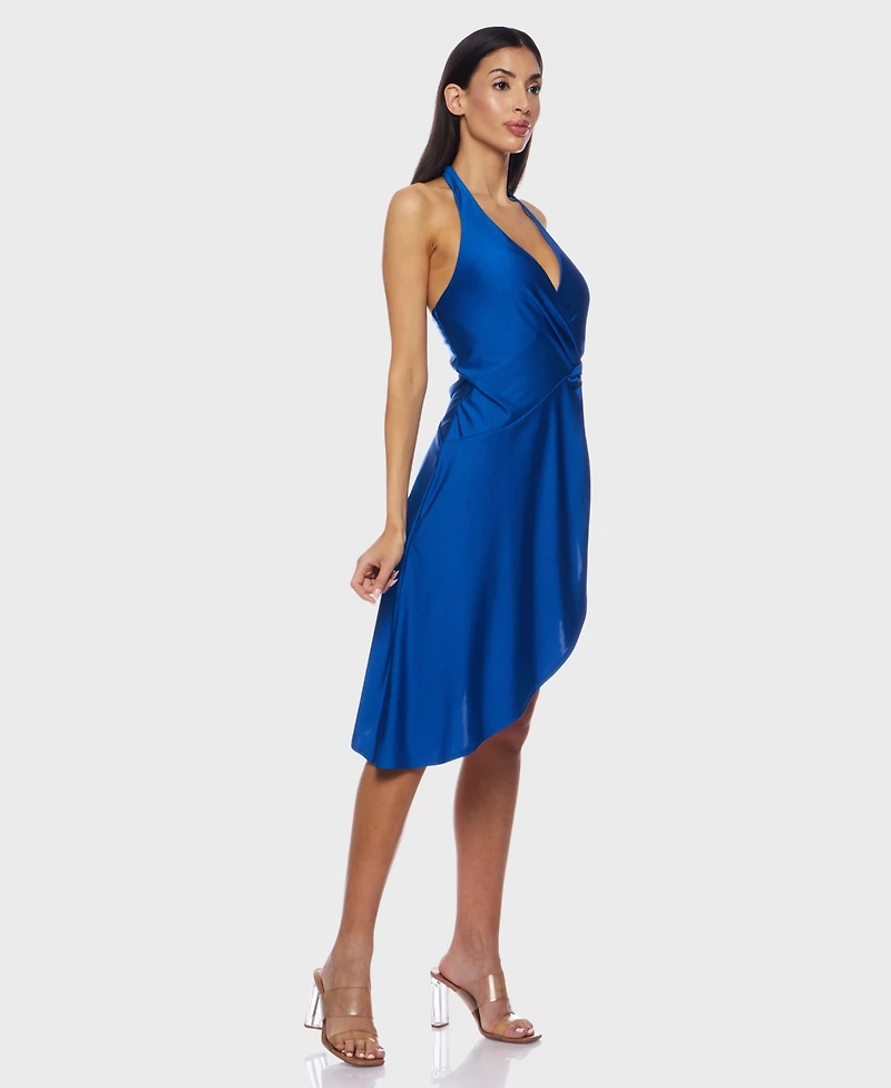 Alex & Sophia Juniors' Asymmetrical Side Tie Dress